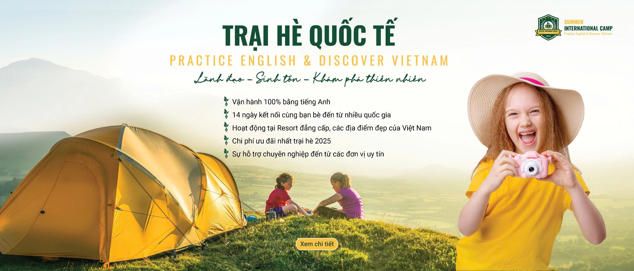 TRẠI HÈ QUỐC TẾ “PRACTICE ENGLISH & DISCOVER VIETNAM” - CƠ HỘI MANG ĐẾN CHO CON MÙA HÈ TUYỆT VỜI NGAY TẠI VIỆT NAM